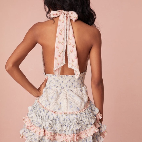 Loveshackfancy Quintelle Halter Mini Dress - Picture 7 of 15